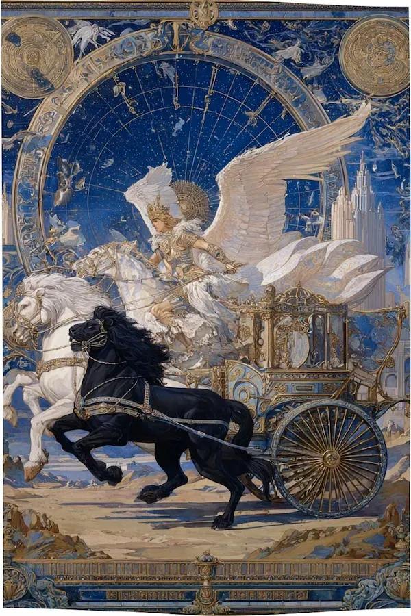 Intricate Chinese gongbi painting with red lacquer background, peonies, and detailed gold coins. Embodies the grounded, material abundance of the Pentacles suit in the Eastern Arcana Tarot Deck.