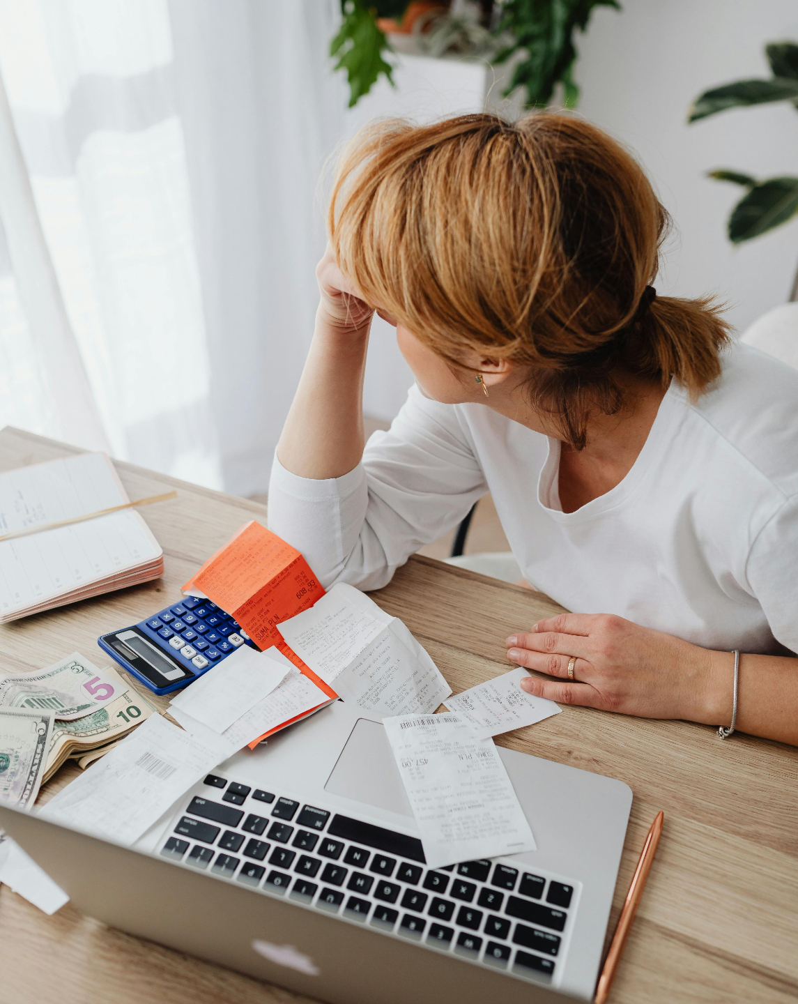 woman stressed from work