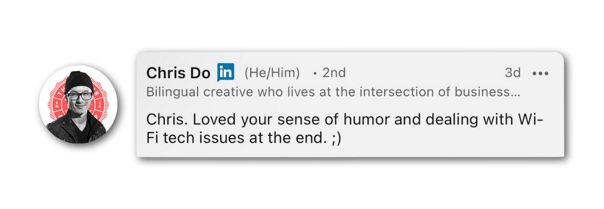 Message about Chris's talk, 01