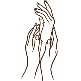 The icon of a specialist's hands — a symbol of professional, careful guidance
