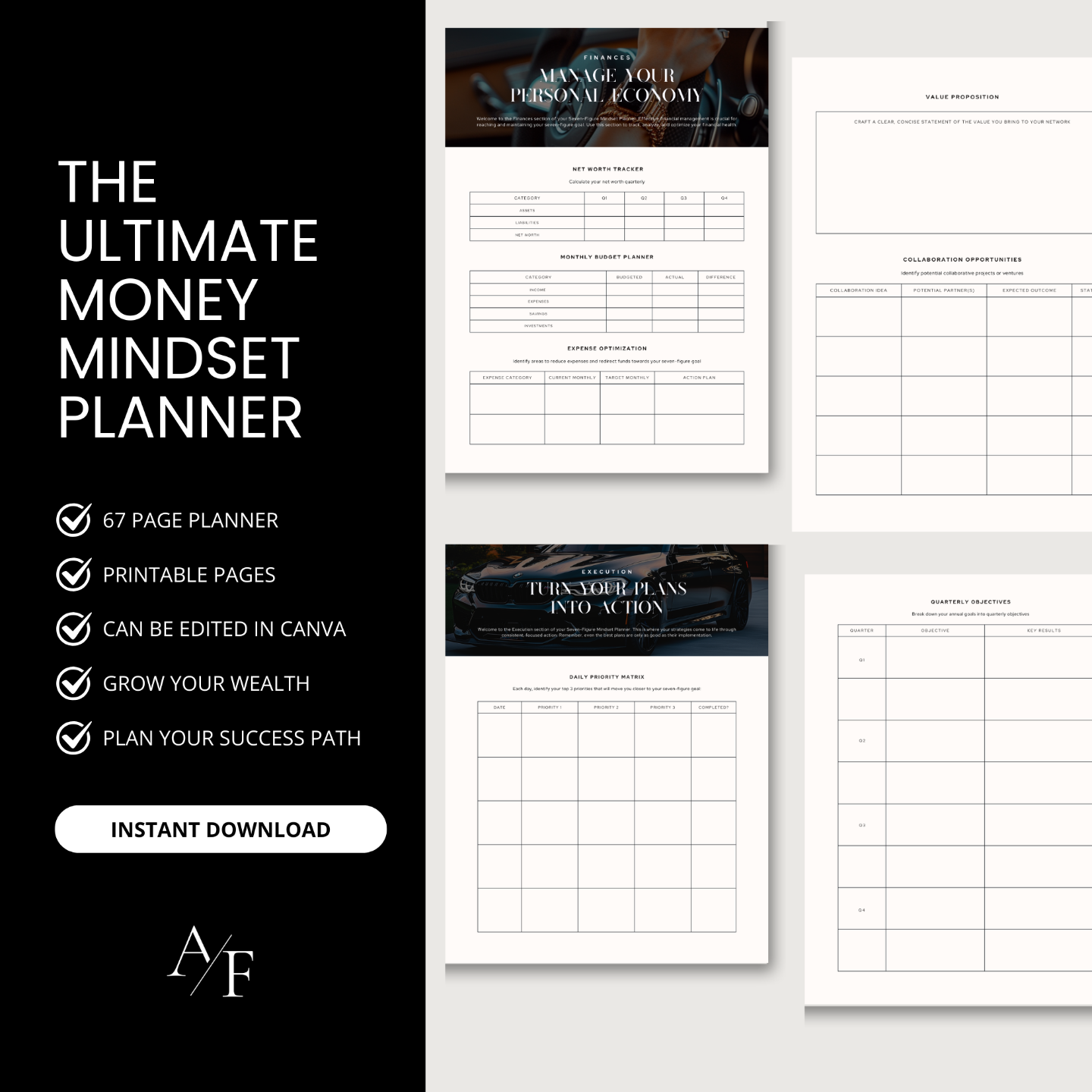 Black background sales image describing the purpose of the Digital Marketing Playbook, highlighting benefits like brand clarity, funnel optimization, and digital growth.