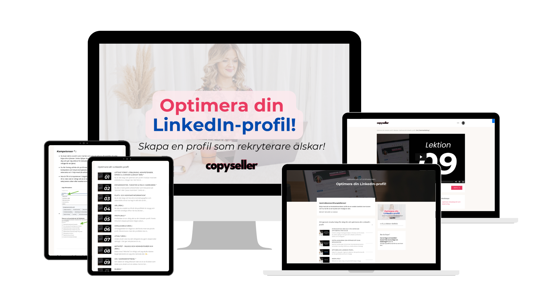 En bild på kursmaterialet