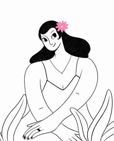 GIF of a Happy Woman Smiling at Her Life