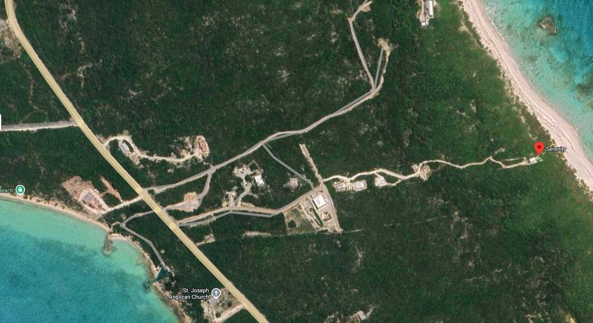 Serenity Beachfront Cottage Property Map