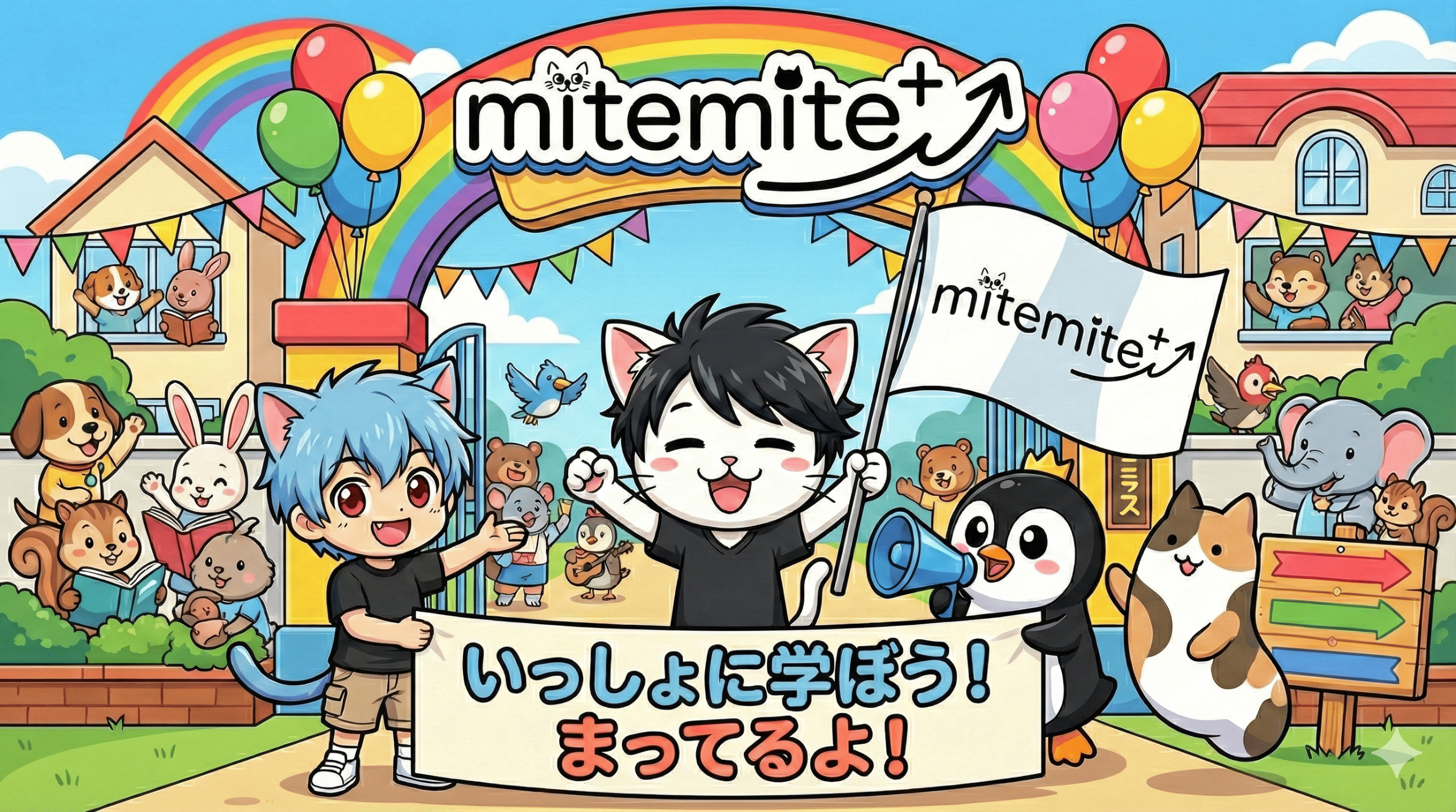 いっしょに学ぼう！待ってるよ！