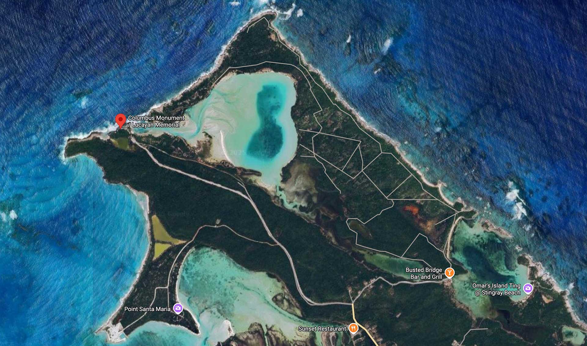 The Columbus Monument and Lucayan Memorial Map