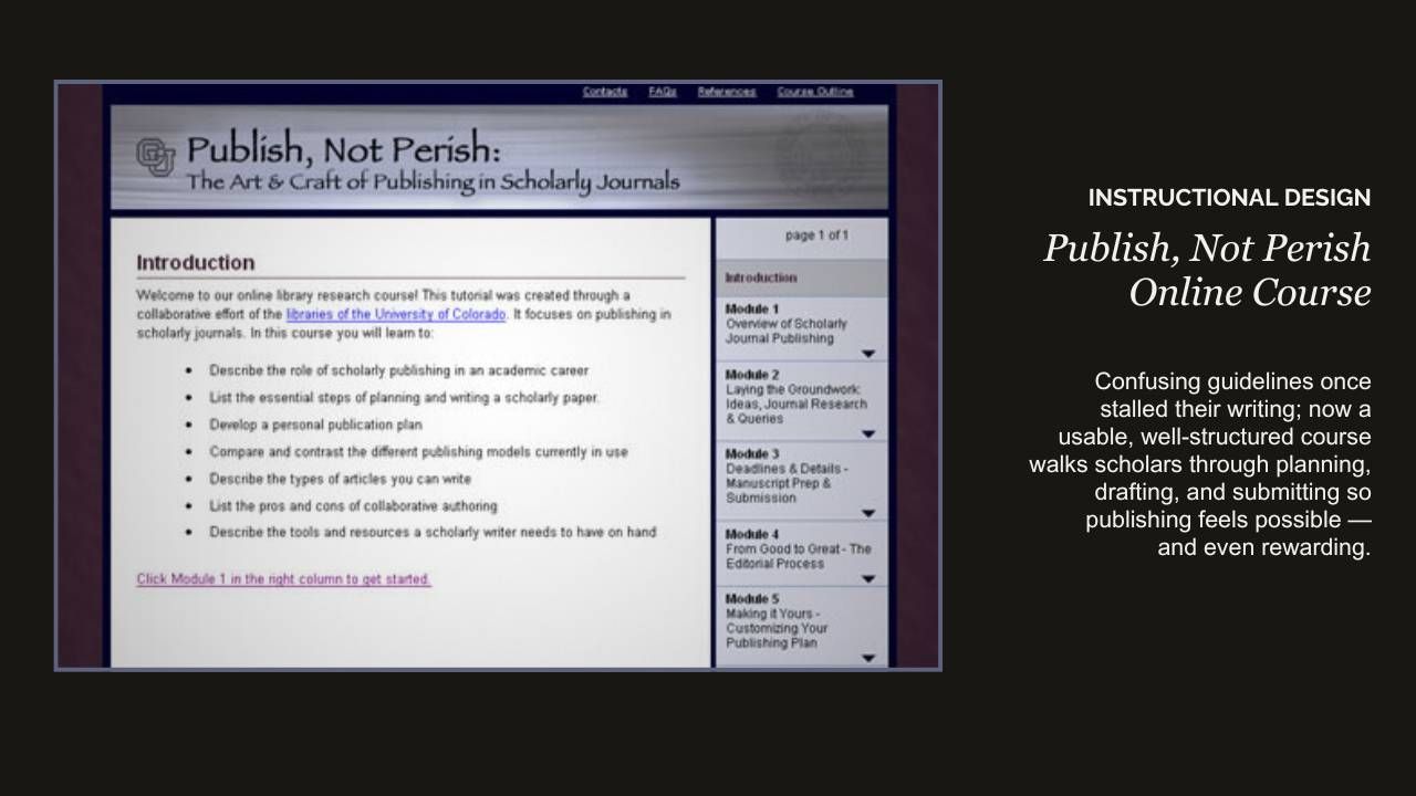Publish, Not Perish Online Course