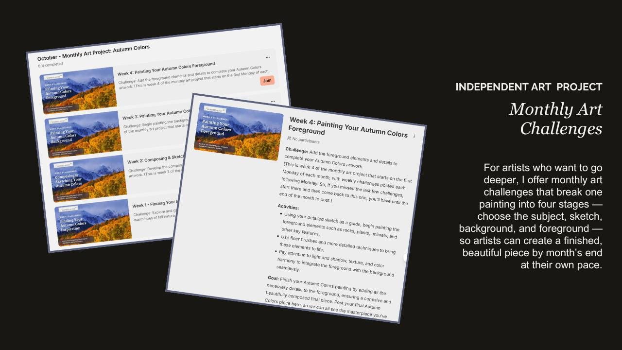 monthly art challenges