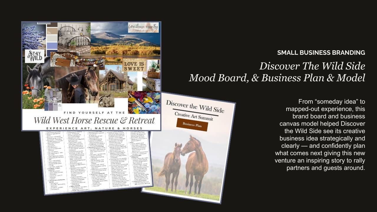 Discover The Wild Side Mood Board, & Business Plan & Model