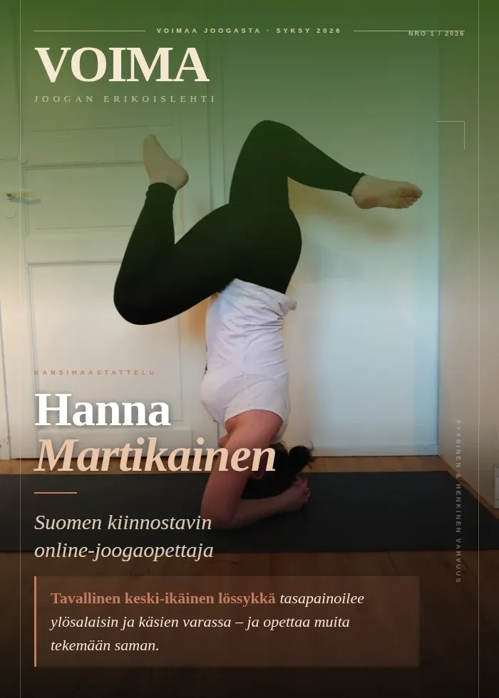 Hanna Martikainen tarjoaa verkkokurssin joogan kotiharjoitteluun