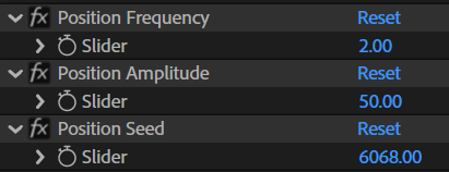 Controls for Texture Looper, an Adobe After Effects script created by Jake Bartlett