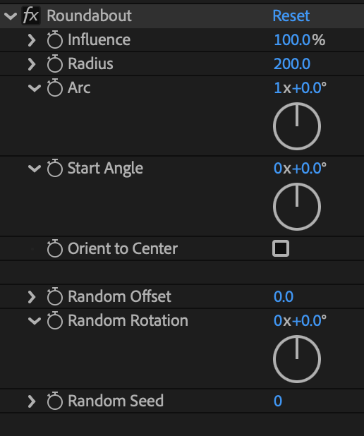Controls for Texture Looper, an Adobe After Effects script created by Jake Bartlett