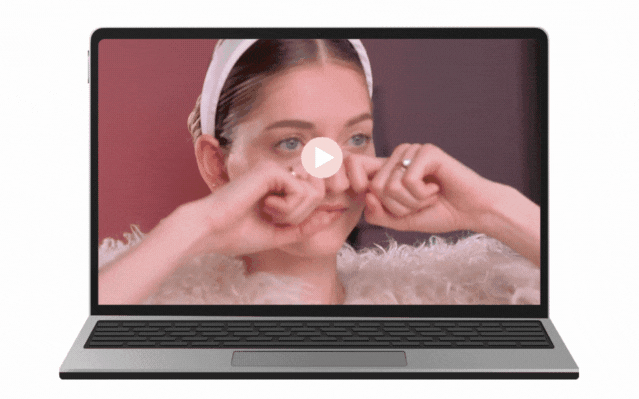 Image of Valeriia demonstrating face taping