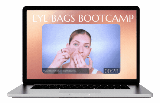 GIF of Valeriia doing forehead index rub