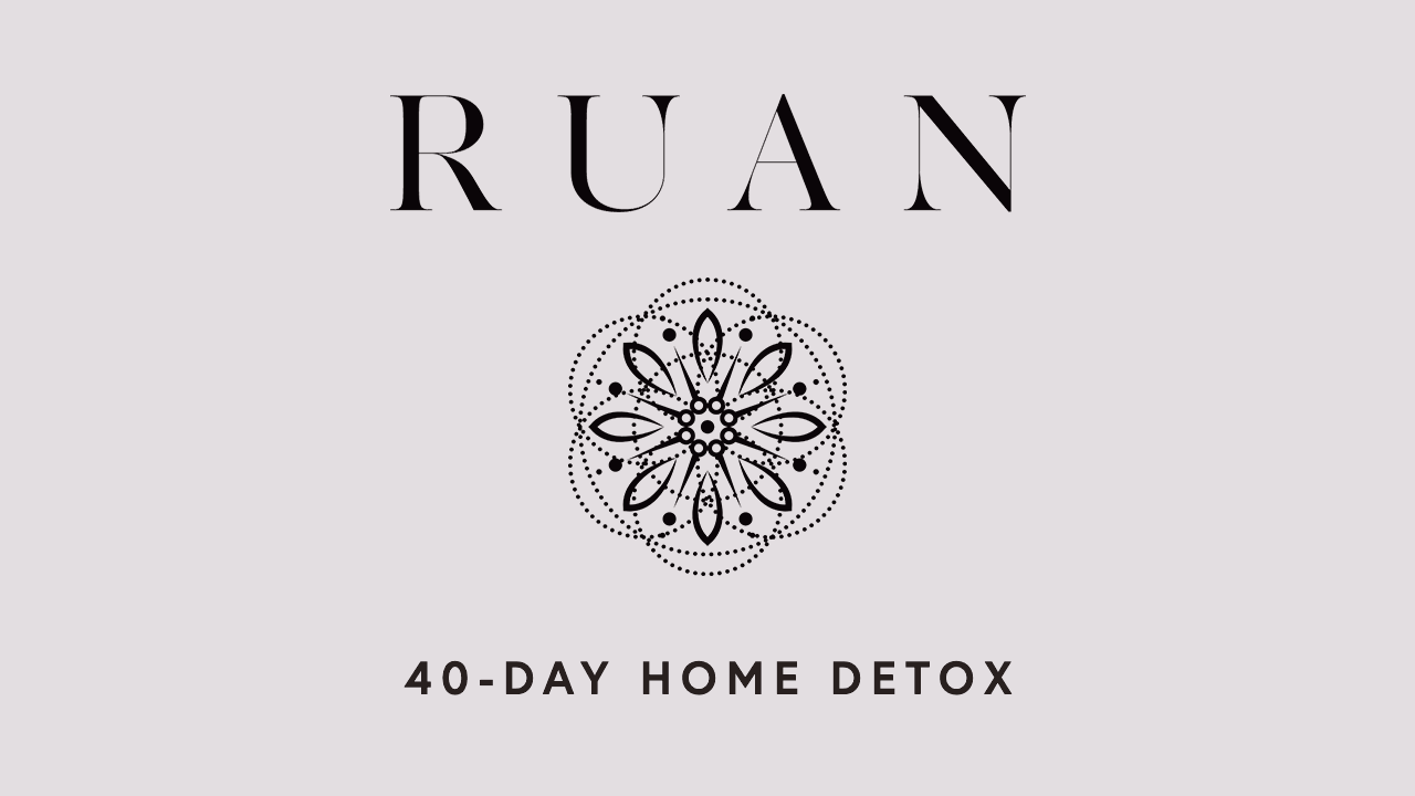 Ruan logo with the 40-Day Home Detox mandala