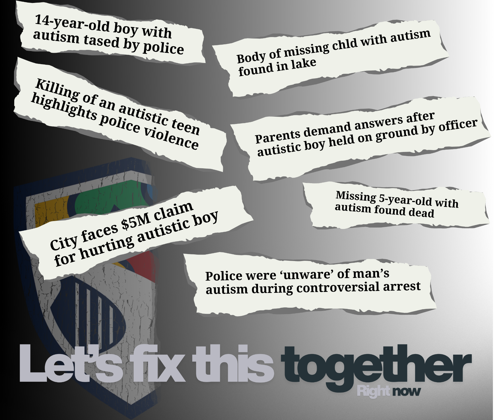 Autism Headlines:  Police, Deaths, Tragedy