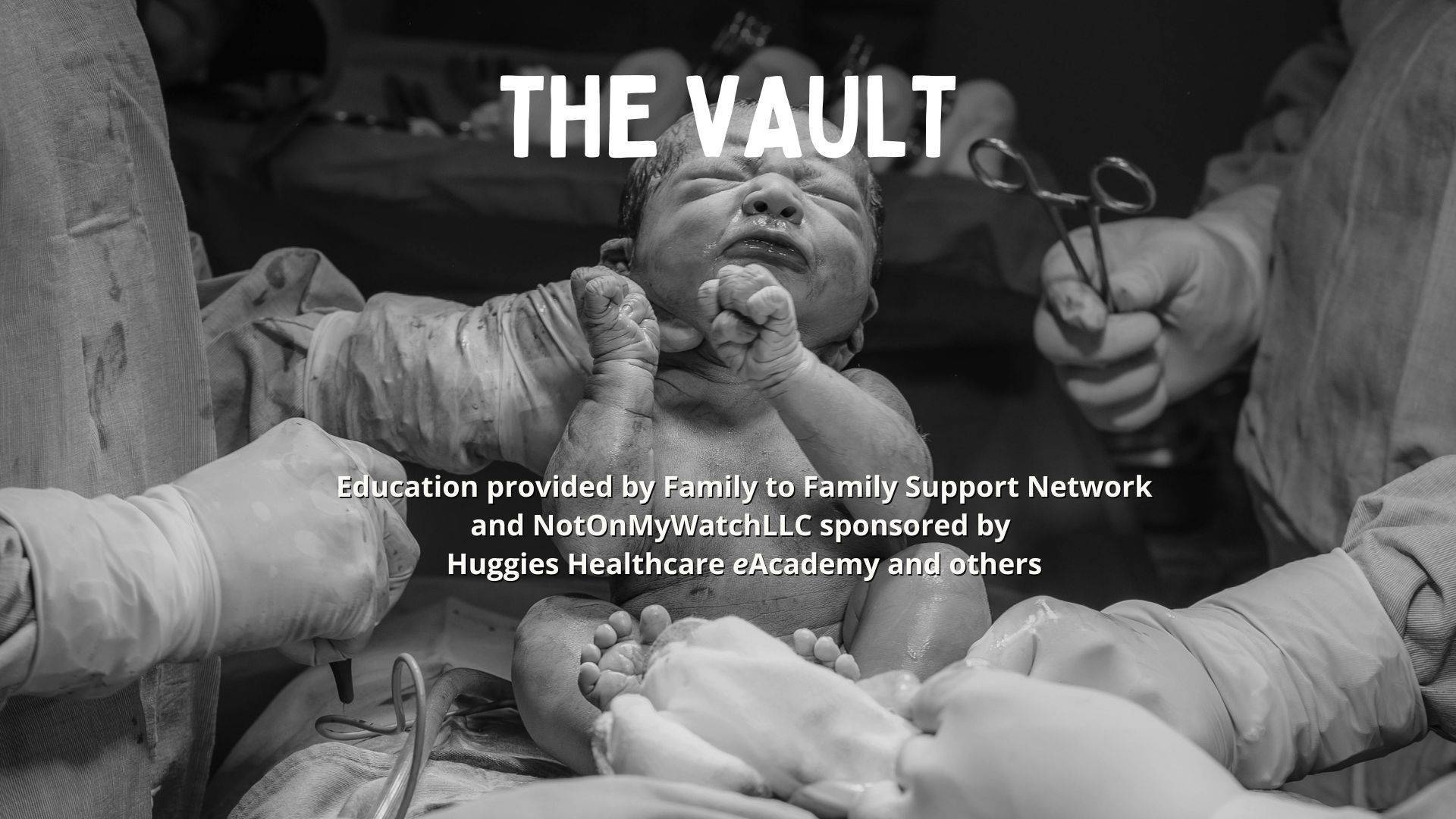The Vault graphic with education provided and continuing education credits for nurses provided.