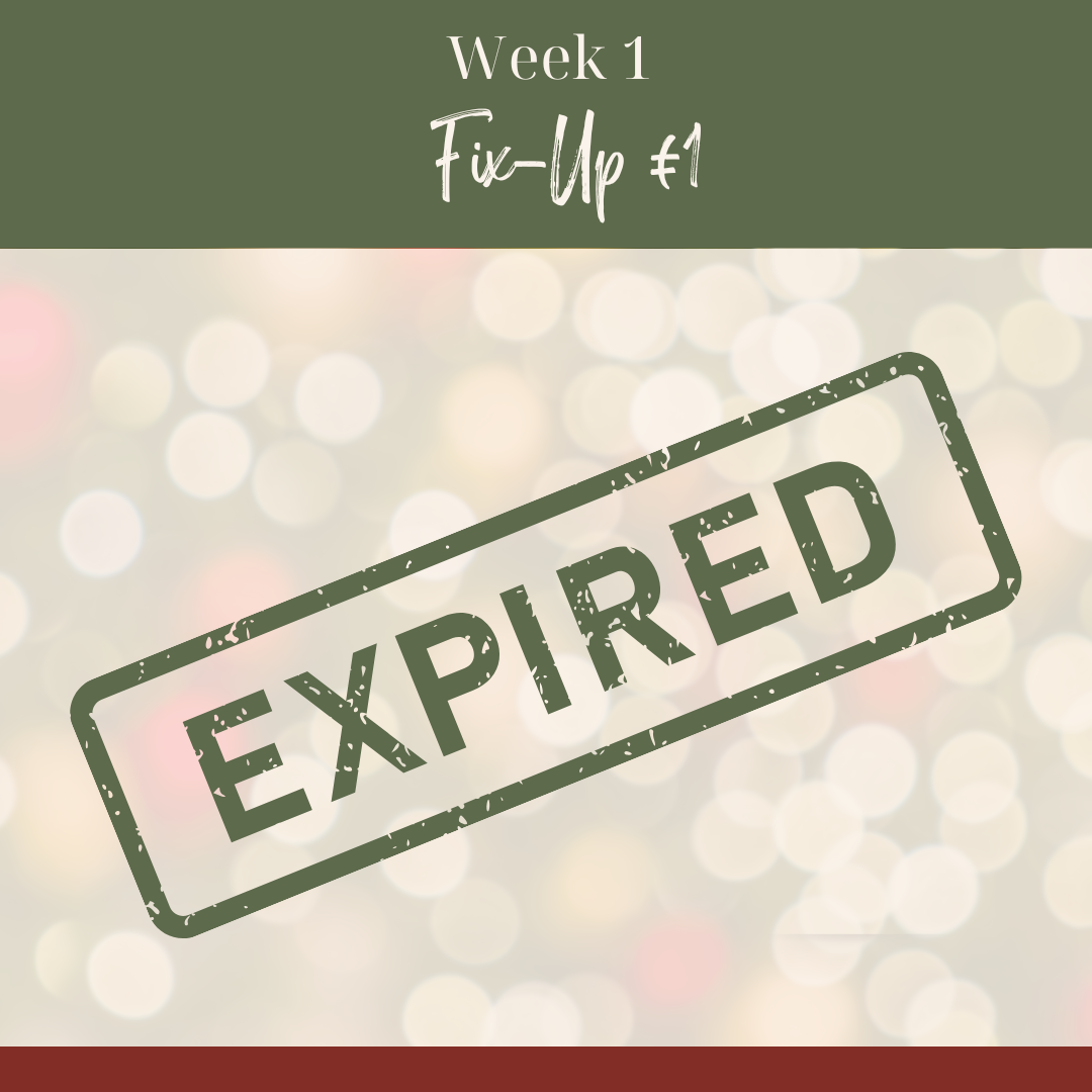 A graphic with the text "Week 1 Fix-Up 1" at the top and a large "EXPIRED" stamp in the center over a blurred background.