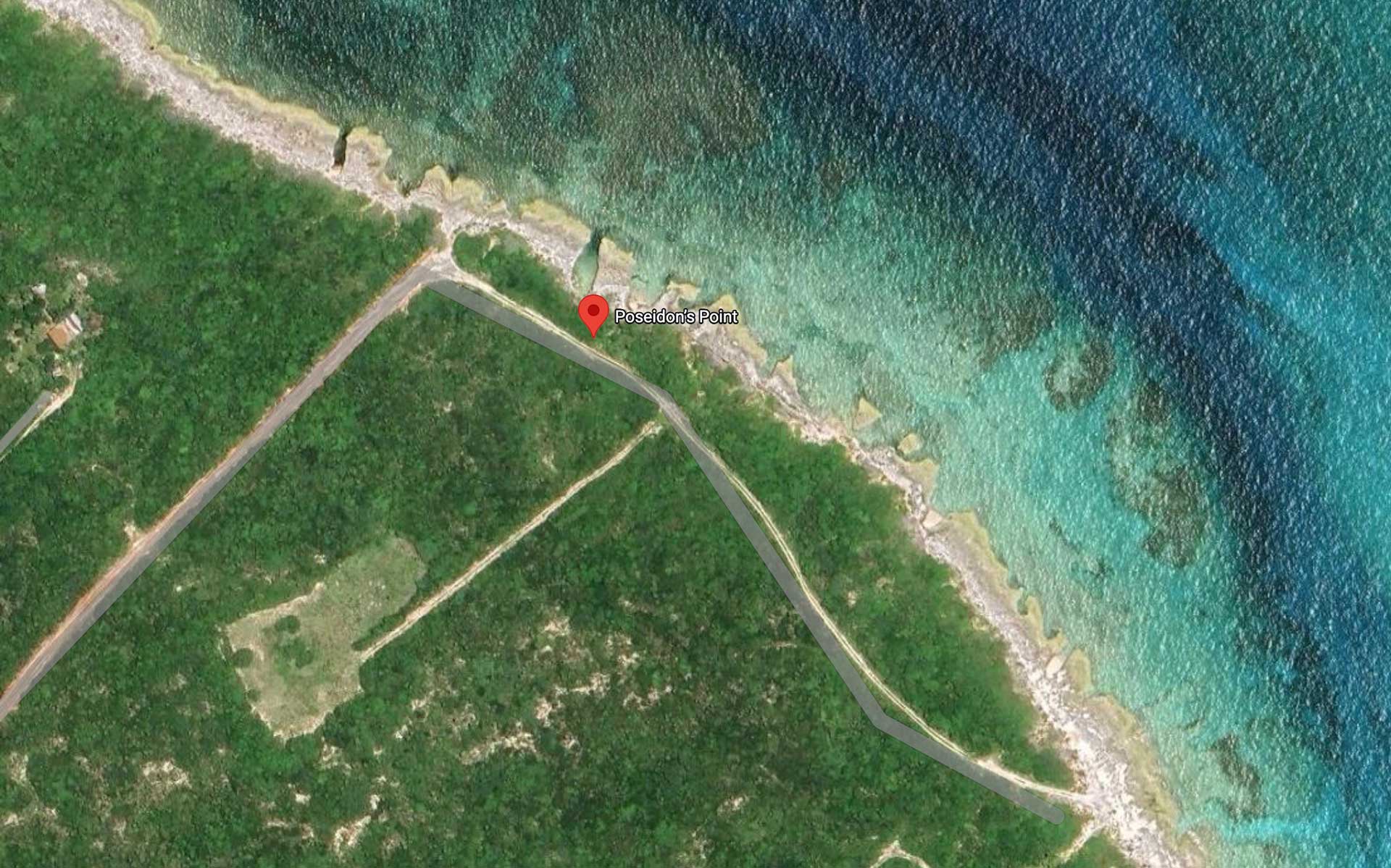 Poseidon's Point, Long Island, Bahamas Map