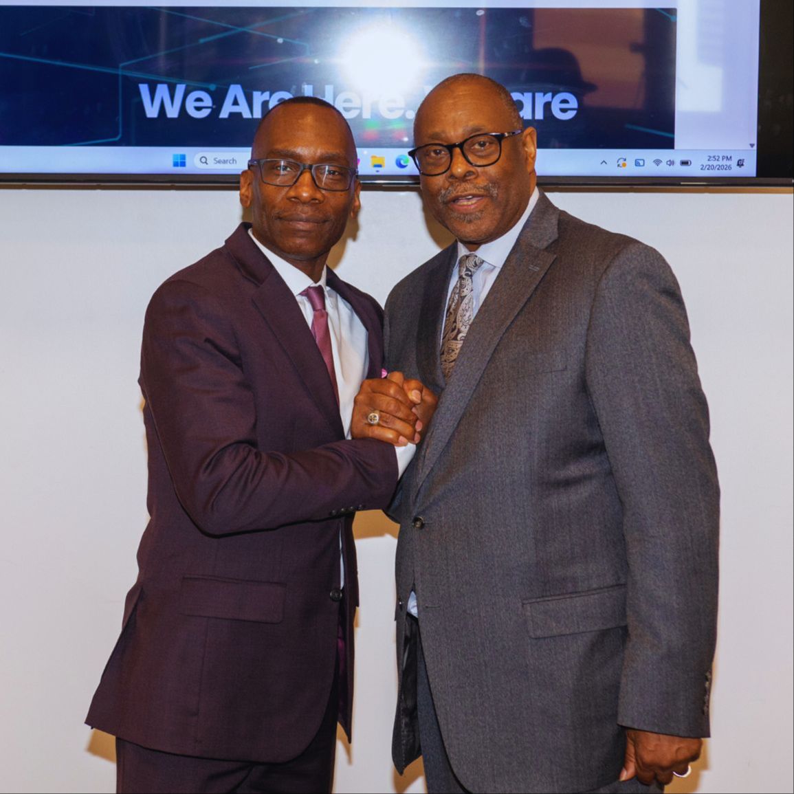 Dr. Michael Thompson speaking or preparing in front of the Road to WHY broadcast setup.