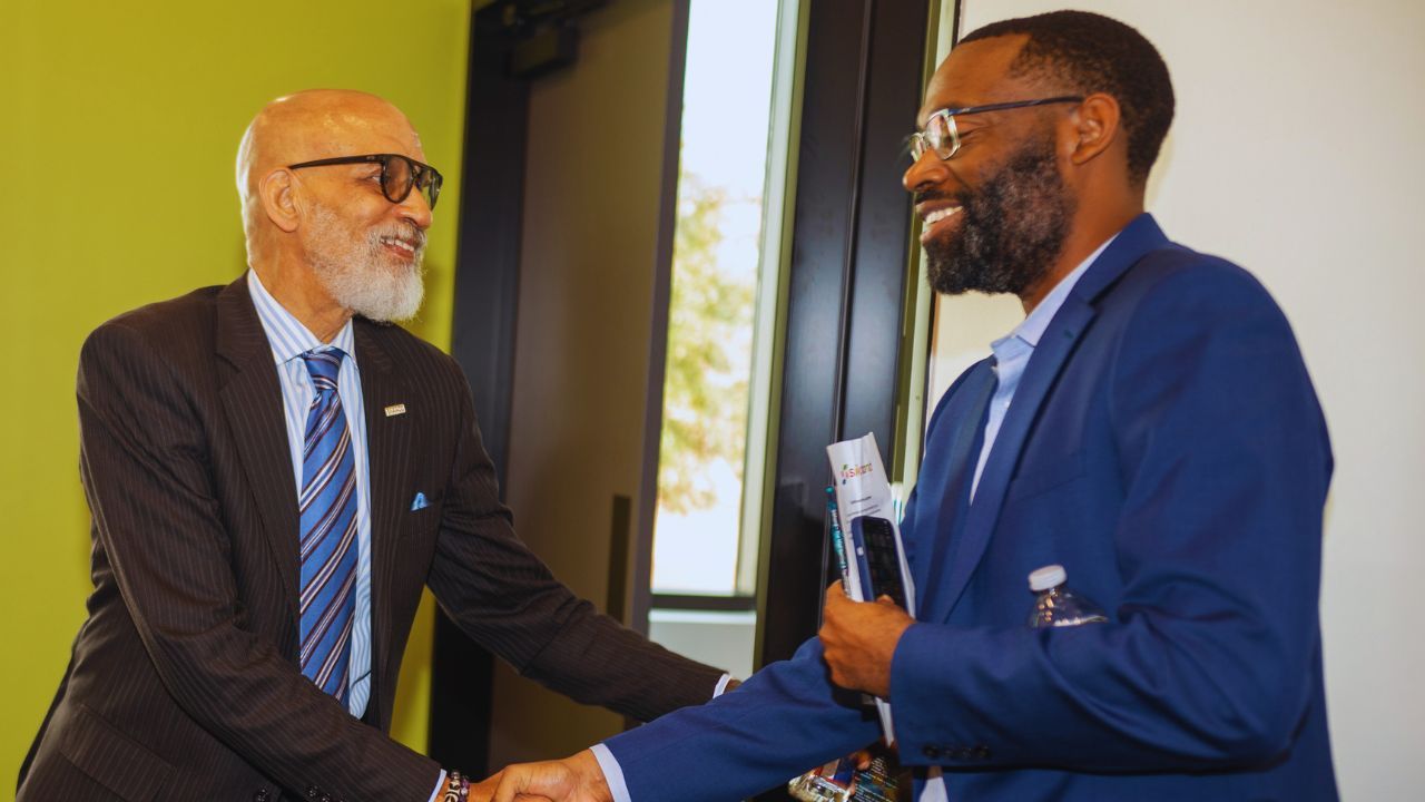 Dr. Michael Thompson speaking or preparing in front of the Road to WHY broadcast setup.