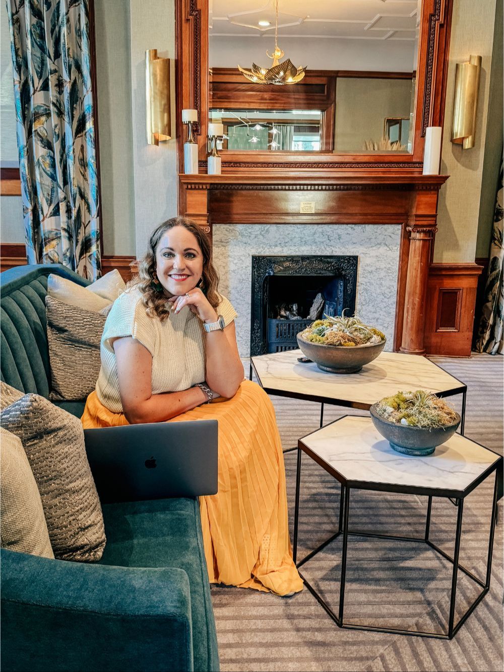 Christina smiling facing the camera