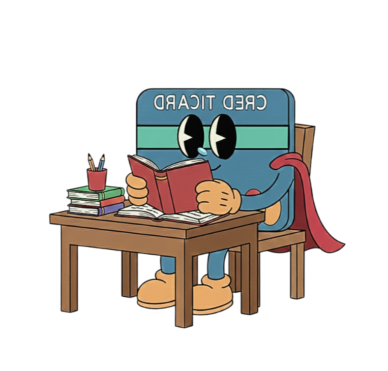 Antihéroe de fspt sentado estudiando.