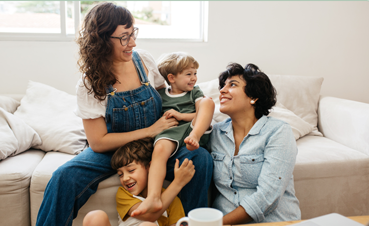 Happy family together