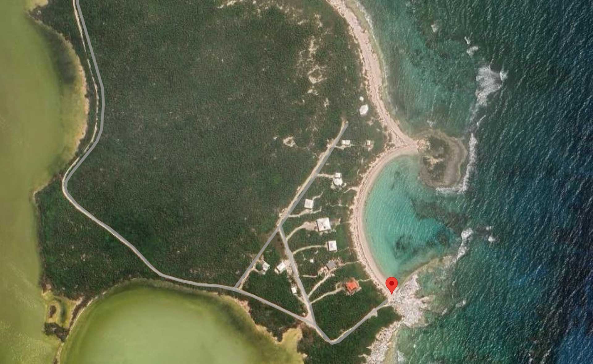 Whelk Cay Beach, Long Island, Bahamas Map