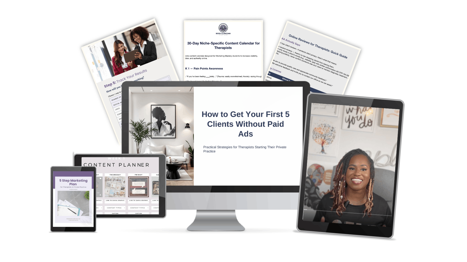 Therapist marketing strategy training Boss Clinician