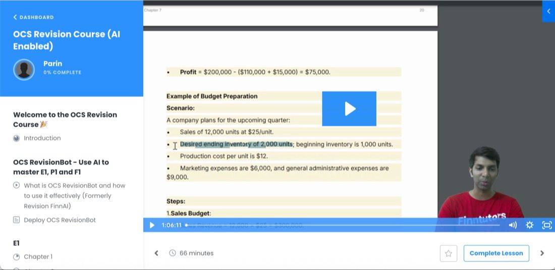 OCS Revision Course Platform