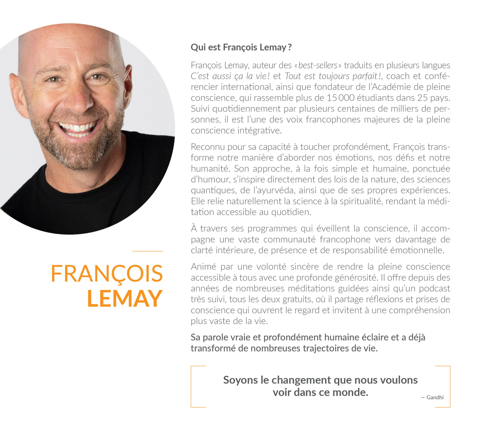 Présentation de François Lemay et de son approche avec les méditations qu'il offre. D'une grande valeur et c'est gratuit.