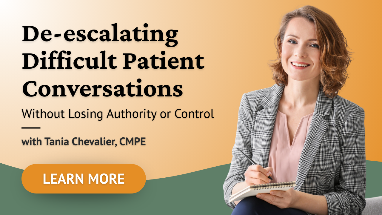 Masterclass: De-escalate Difficult Patient Conversations