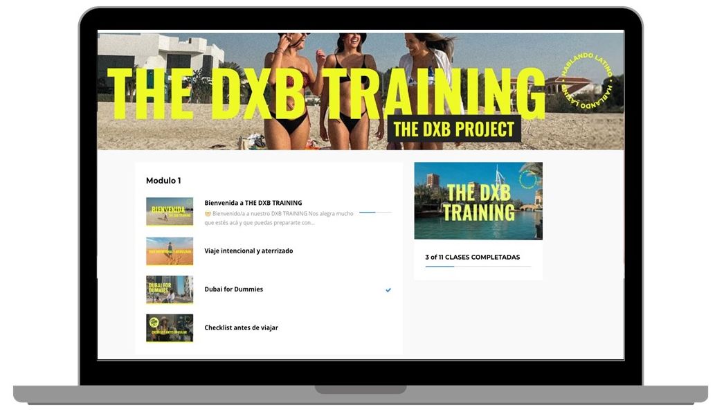 DXB Training HablandoLatino: Acceso contenido pregrabado encontrar trabajo vivienda Dubai