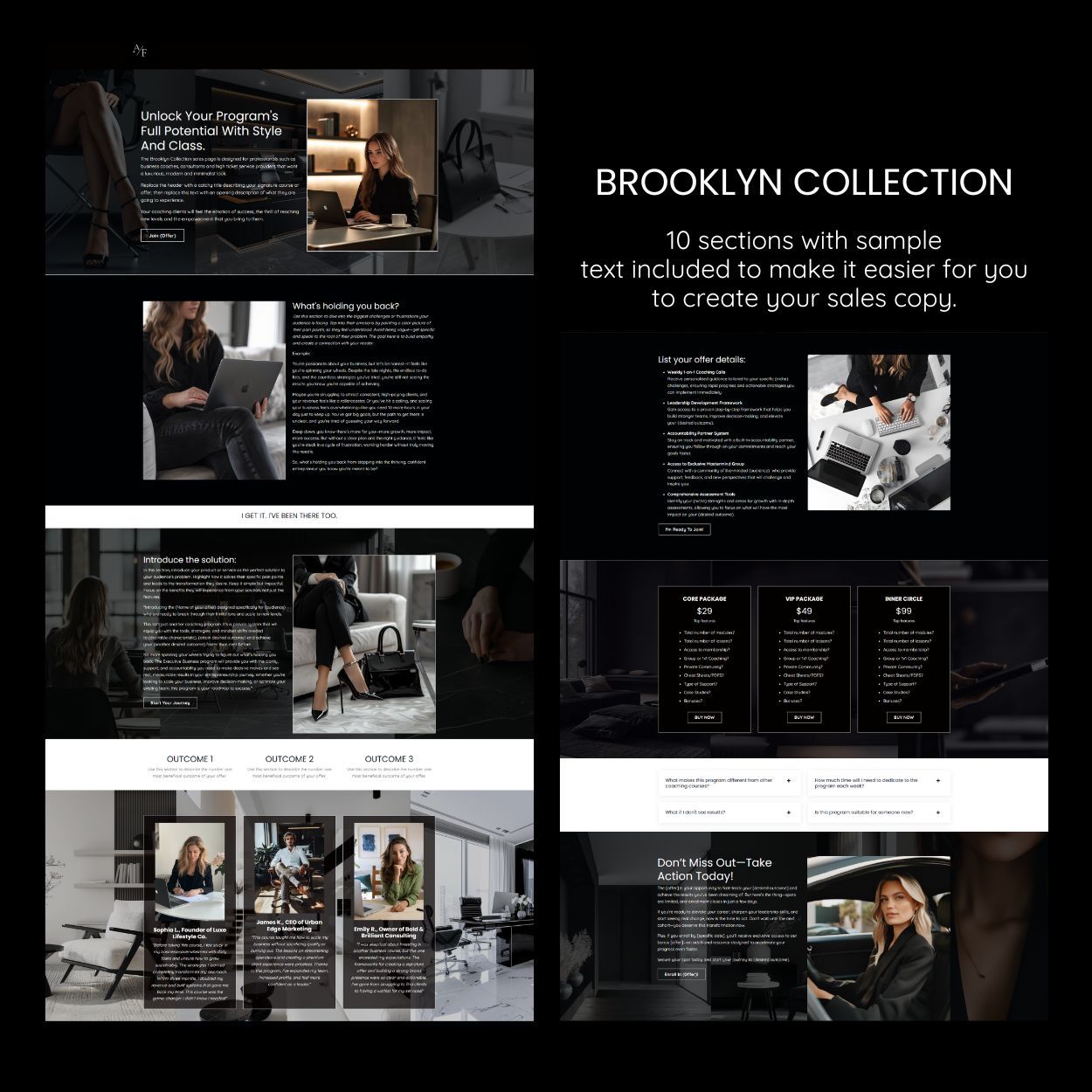 Screenshot of the Brooklyn Website Home Page