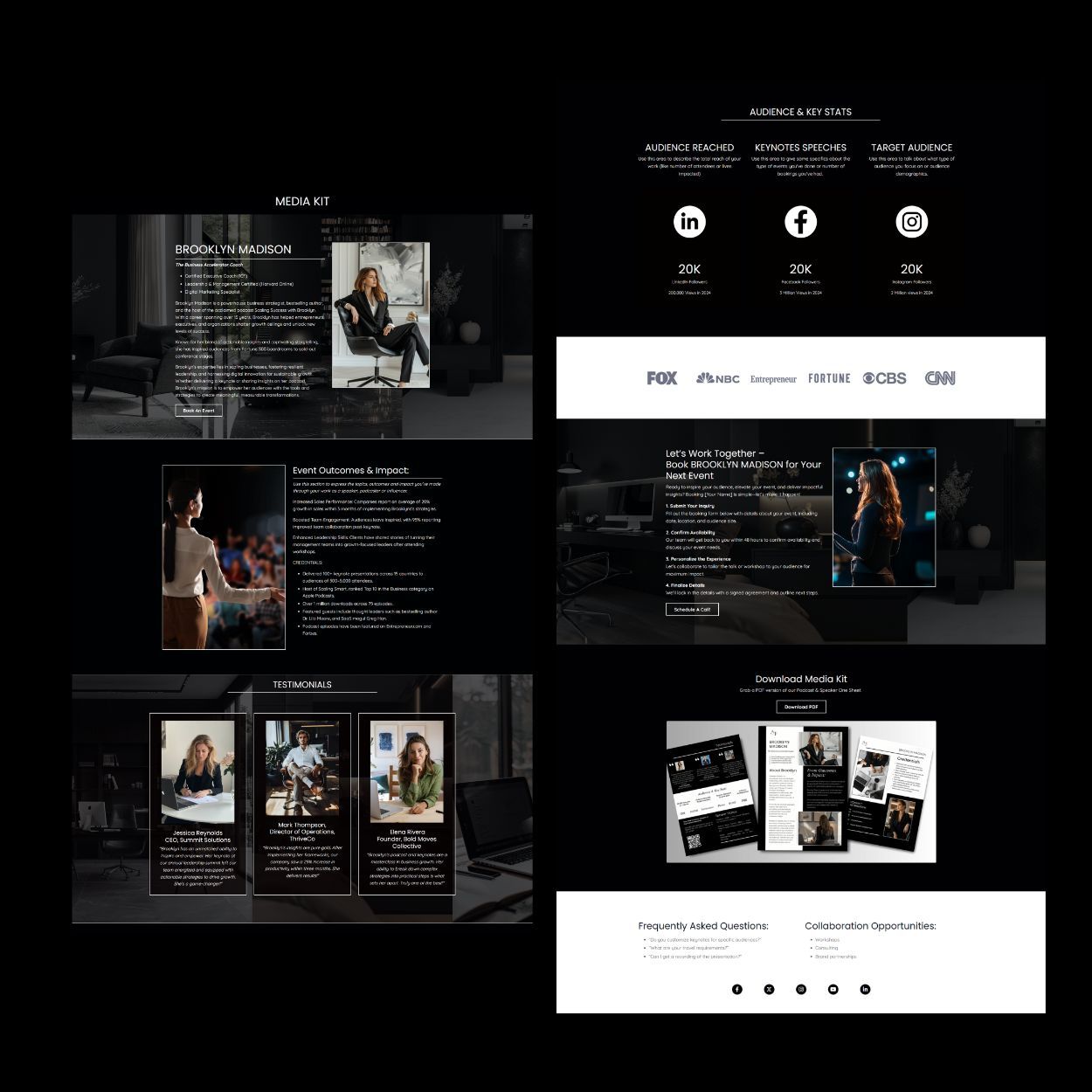 Screenshot of the Brooklyn Website Home Page