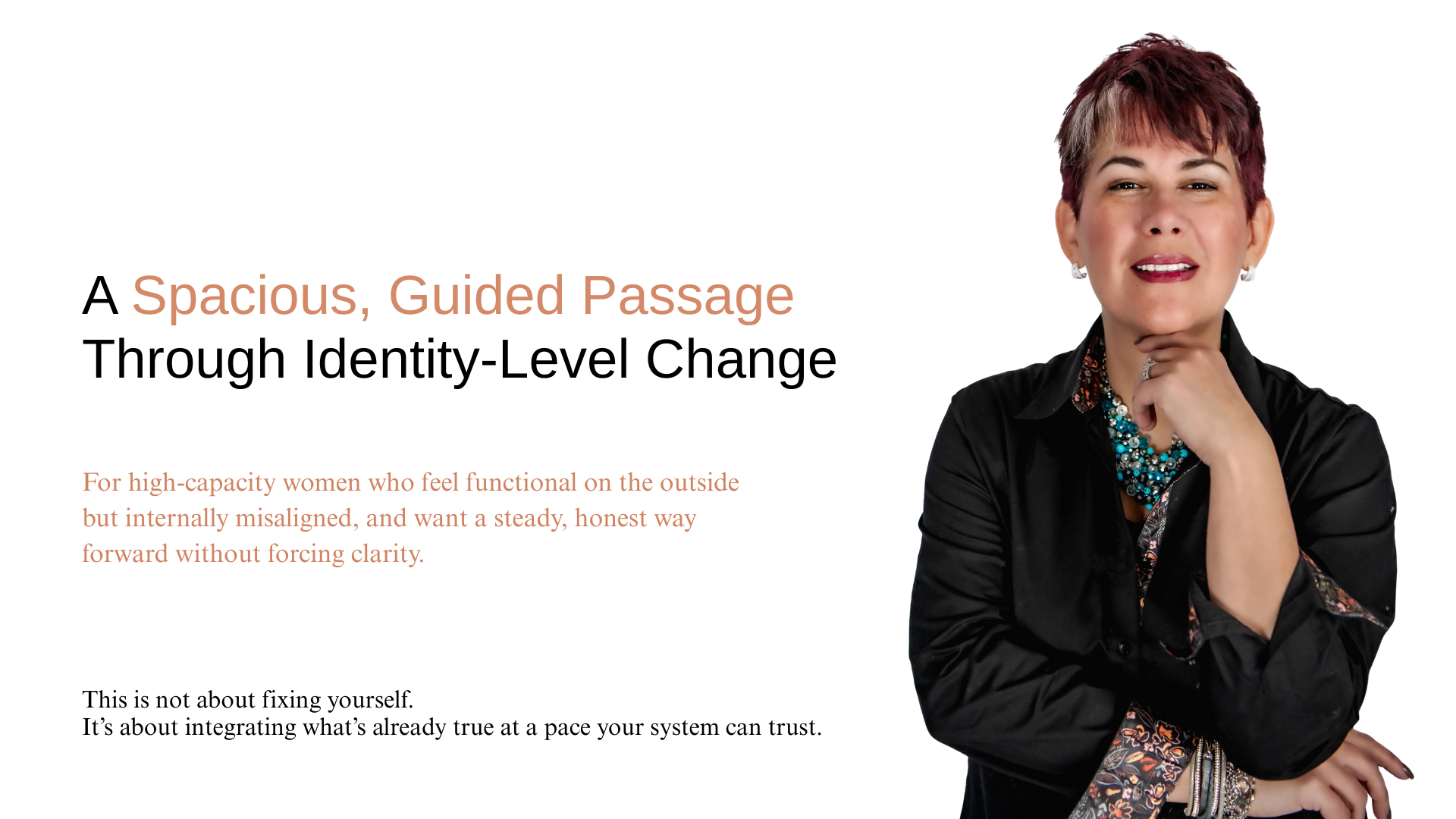 Photo of Sarah "A Spacious, guided passage through identity-level change"