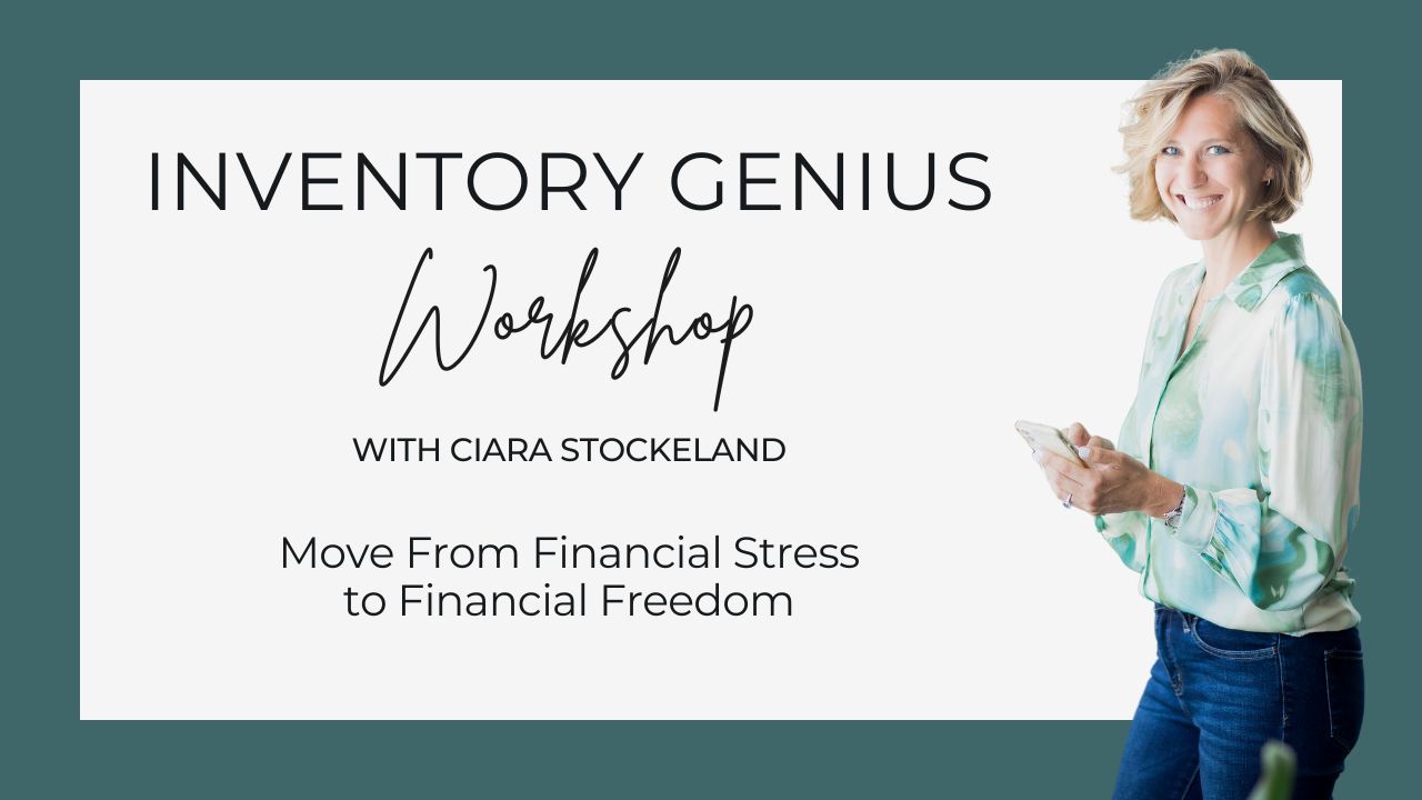 Ciara Stockeland standing next to text 