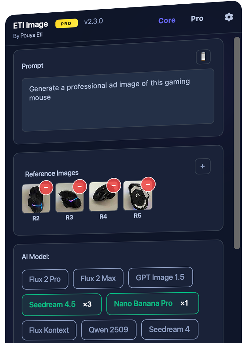 Eti Image Generator - Core Tab
