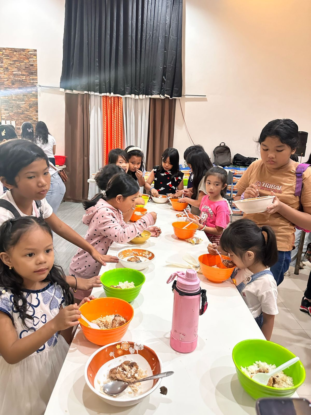 Children eating together