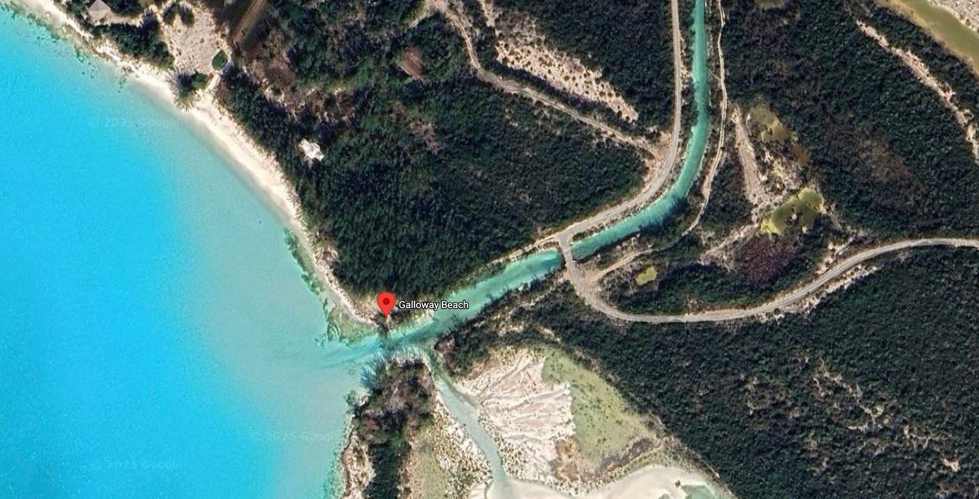 Galloway Beach, Long Island, Bahamas Map