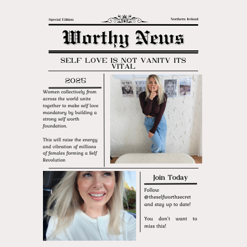 Sarah Jayne, founder of The Self Worth Secret, sharing the message ‘Self Love is Not Vanity, It’s Vital’ to empower women’s self-worth and confidence