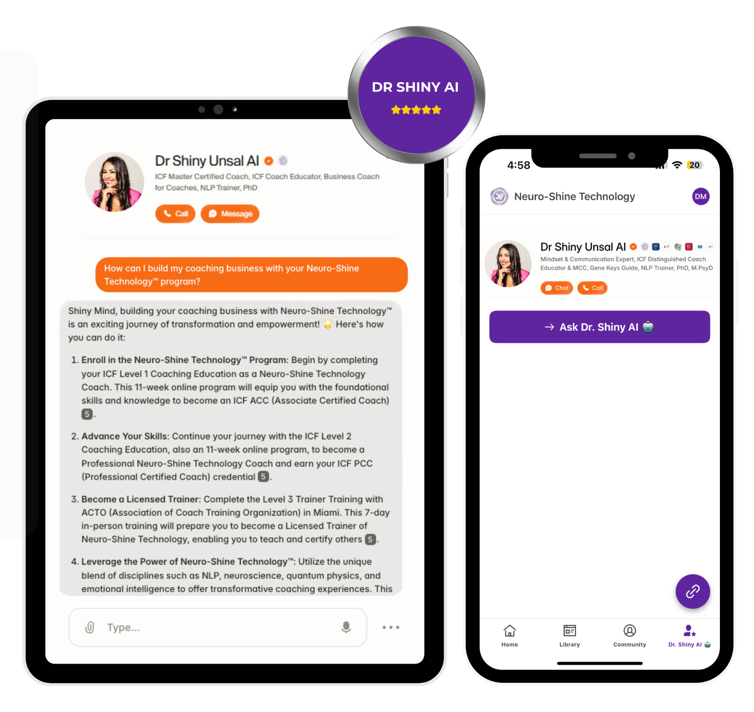 Dr. Shiny AI Interface Mockup