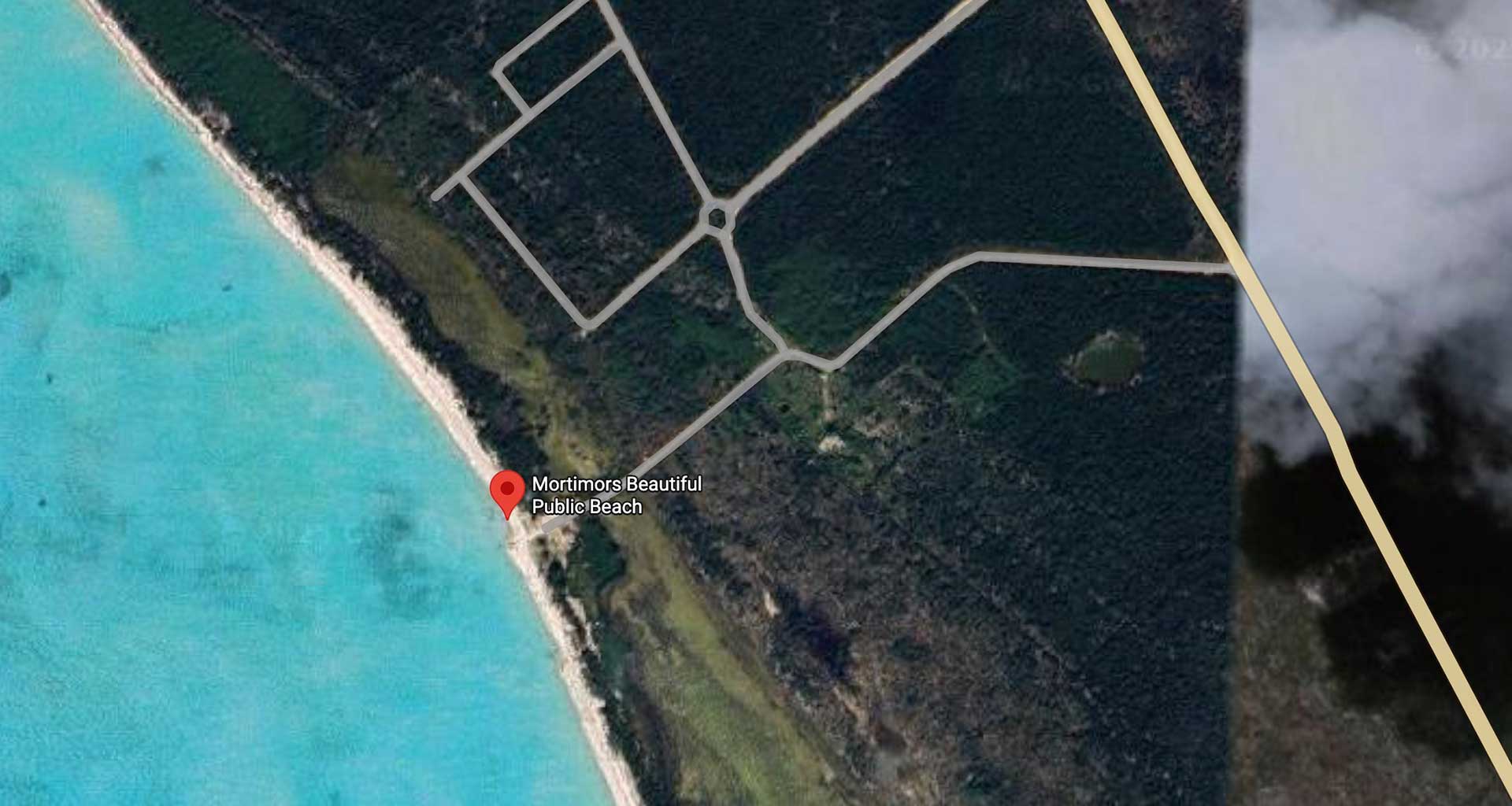 Fords Beach, Long Island, Bahamas Map
