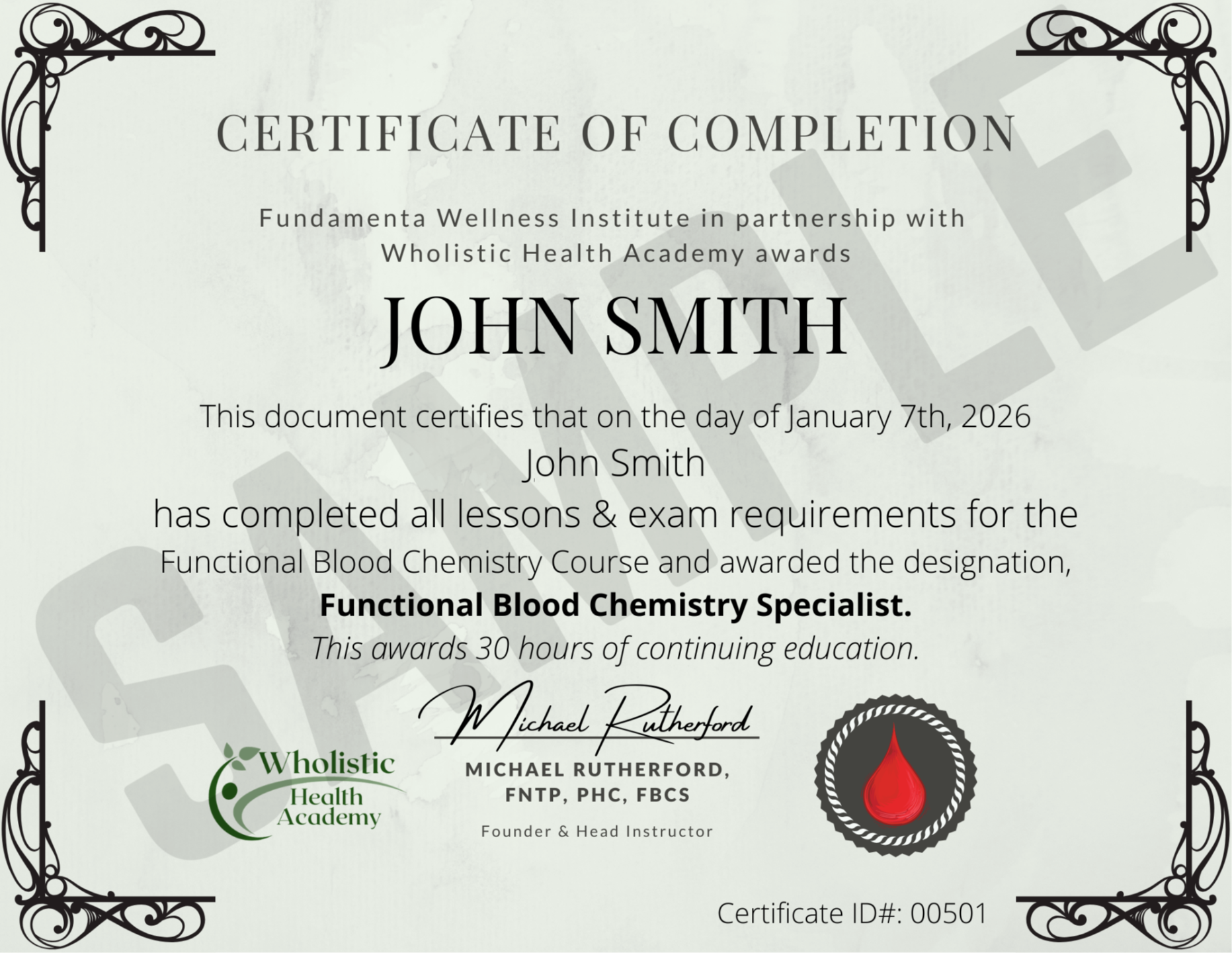 Mastering Functional Blood Chemistry Certification