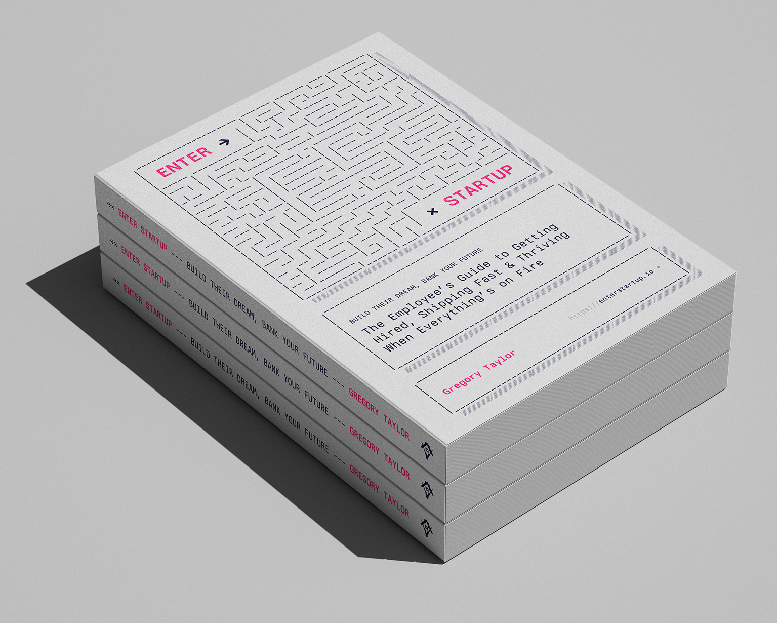 A stack of Enter Startup books