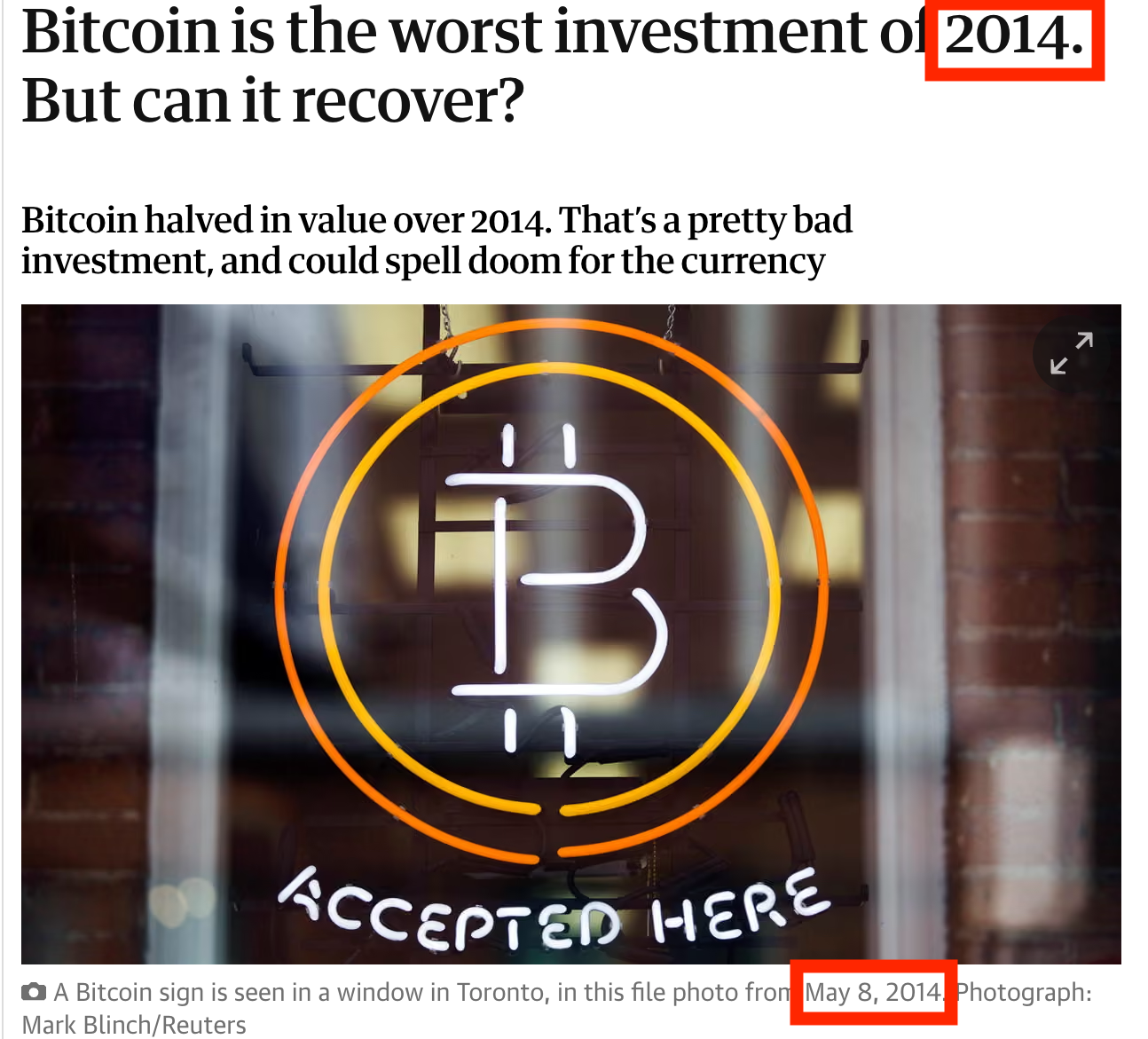 2014: schlechtestes Investment