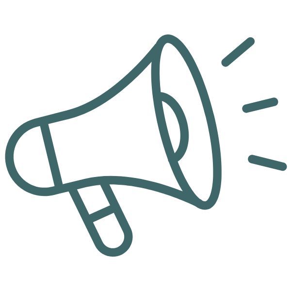 green megaphone icon