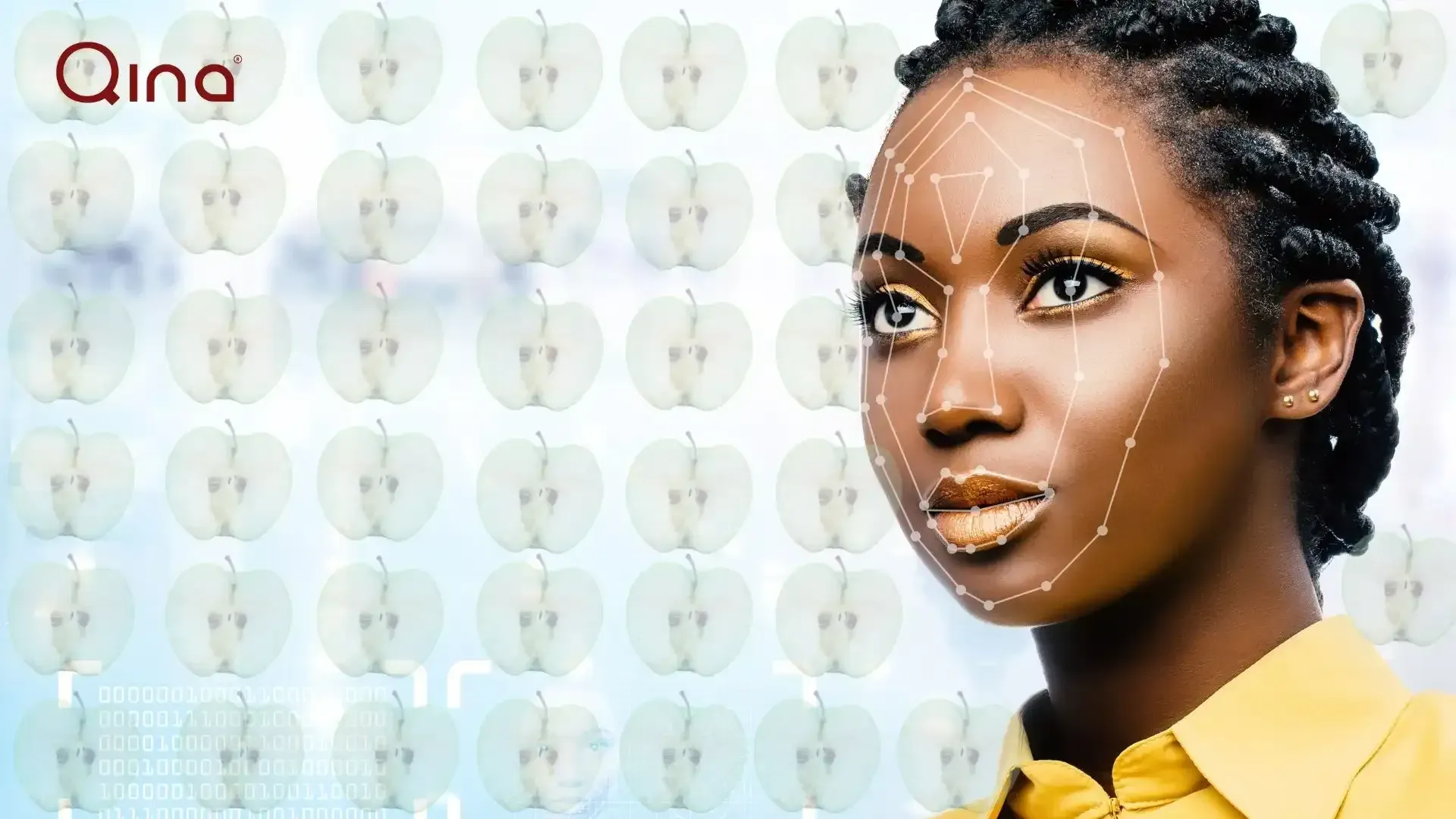 Girl with face scan