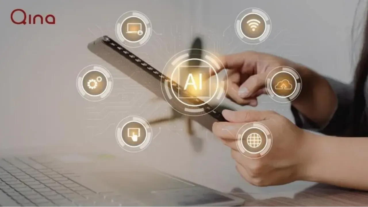 Tablet with AI bubbles